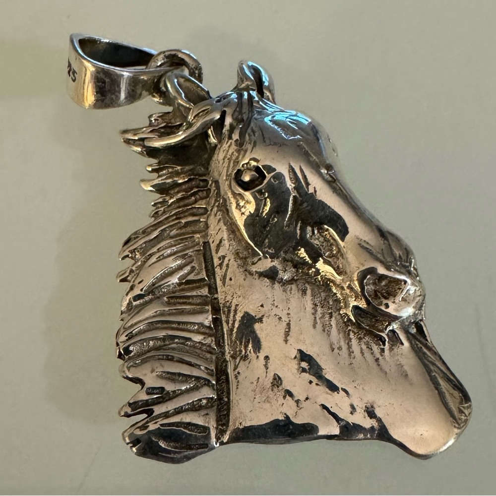 Horse Head pendant marked 925 Sterling